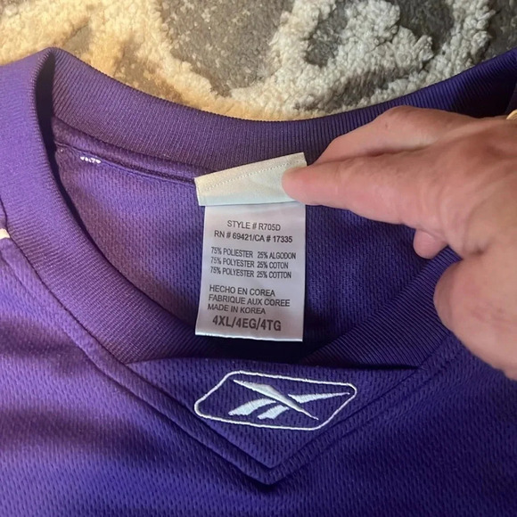 Sacramento kings vintage Reebok NBA jersey shooting shirt. 4xl. Like new. - Picture 4 of 7